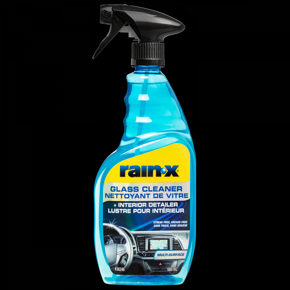 Rain-X® Glass Cleaner and Interior Detailer, 680mL<span class=' ItemWarning' style='display:block;'>Item is usually in stock, but we&#39;ll be in touch if there&#39;s a problem<br /></span>