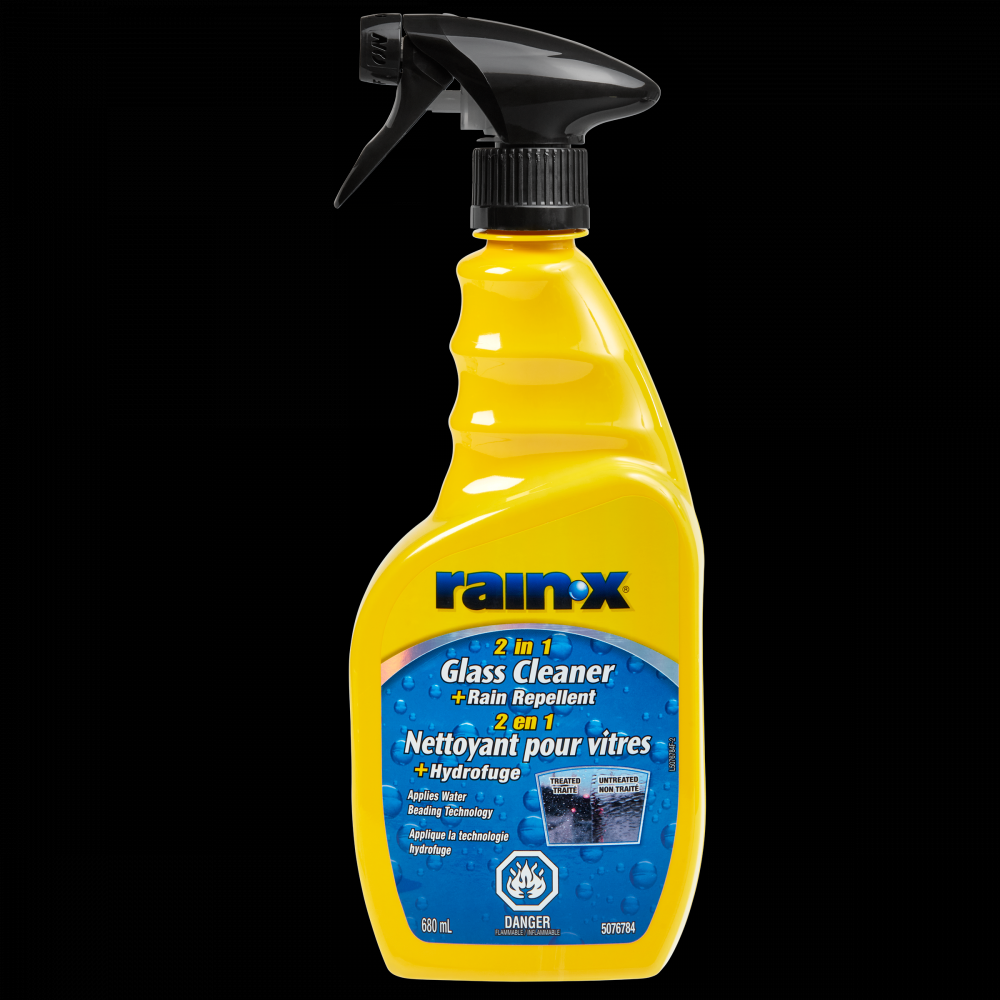 Rain-X® 2-in-1 Glass Cleaner with Rain Repellent, 680mL Bottle<span class=' ItemWarning' style='display:block;'>Item is usually in stock, but we&#39;ll be in touch if there&#39;s a problem<br /></span>