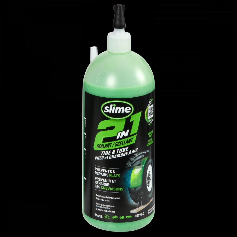 Slime 2-in-1 Tire and Tube Sealant<span class=' ItemWarning' style='display:block;'>Item is usually in stock, but we&#39;ll be in touch if there&#39;s a problem<br /></span>