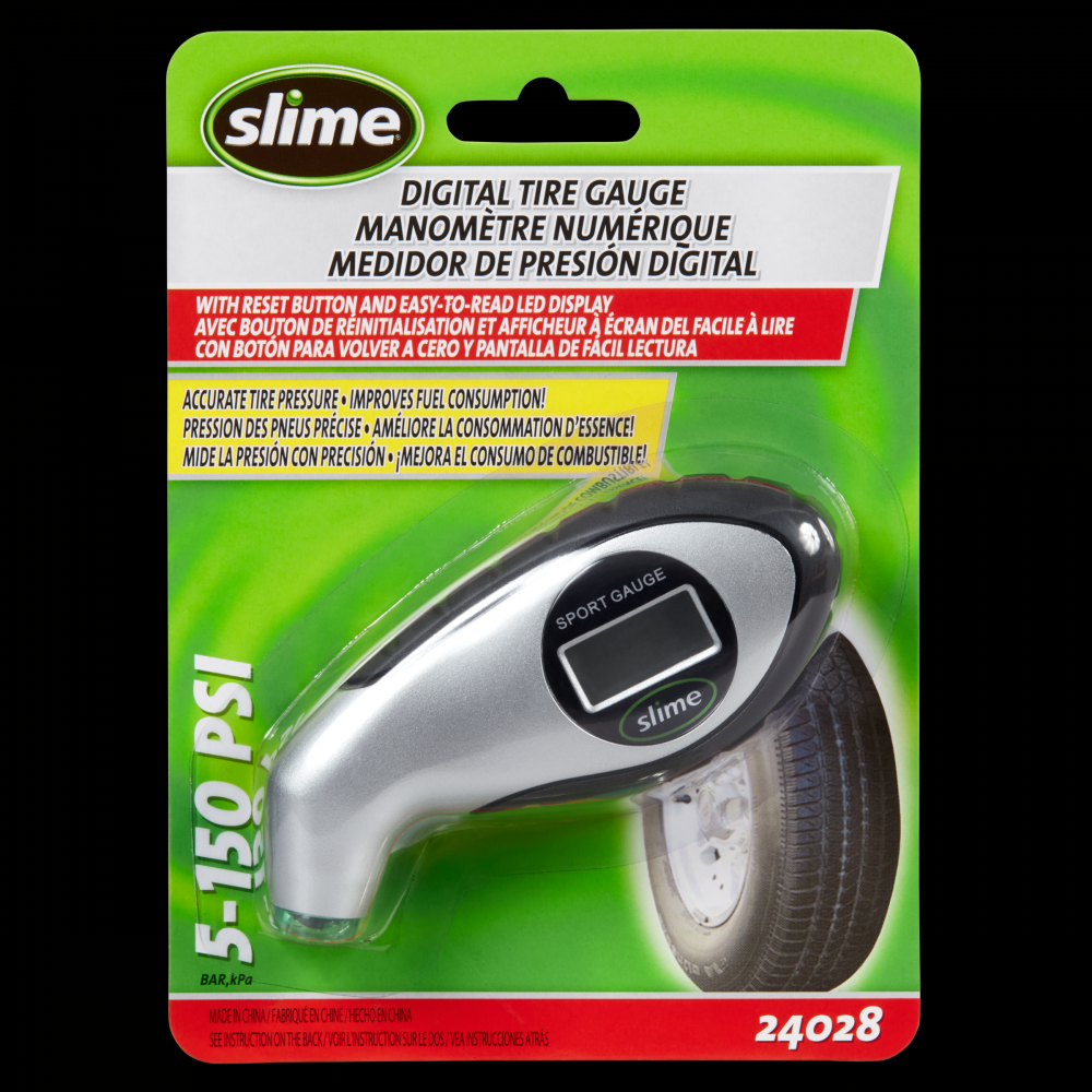 Slime® 5-150 PSI Digital Tire Pressure Gauge<span class=' ItemWarning' style='display:block;'>Item is usually in stock, but we&#39;ll be in touch if there&#39;s a problem<br /></span>