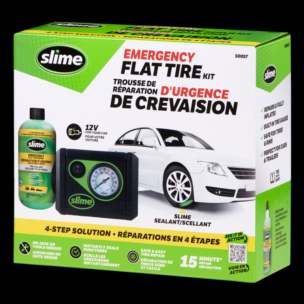 Slime® 12V Smart Spair® Tire Inflator Kit with Sealant<span class=' ItemWarning' style='display:block;'>Item is usually in stock, but we&#39;ll be in touch if there&#39;s a problem<br /></span>