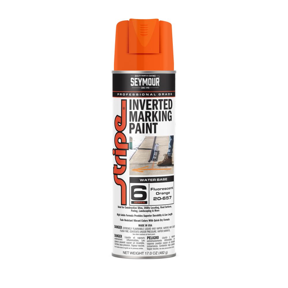 20-657 Seymour 20 oz. Water Based Marking Paint, Fluorescent Orange (17 oz.)<span class=' ItemWarning' style='display:block;'>Item is usually in stock, but we&#39;ll be in touch if there&#39;s a problem<br /></span>