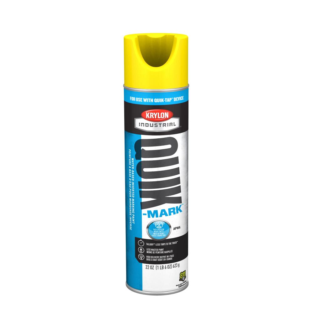 Krylon® Industrial Quik-Tap TallBoy Water-Based Marking Paint, APWA Utility Yell<span class=' ItemWarning' style='display:block;'>Item is usually in stock, but we&#39;ll be in touch if there&#39;s a problem<br /></span>