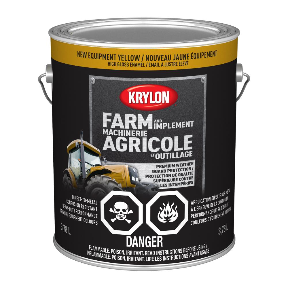 Krylon® Farm & Implement Paint Brush On, High Gloss, New Equipment Yellow, 3.78<span class=' ItemWarning' style='display:block;'>Item is usually in stock, but we&#39;ll be in touch if there&#39;s a problem<br /></span>