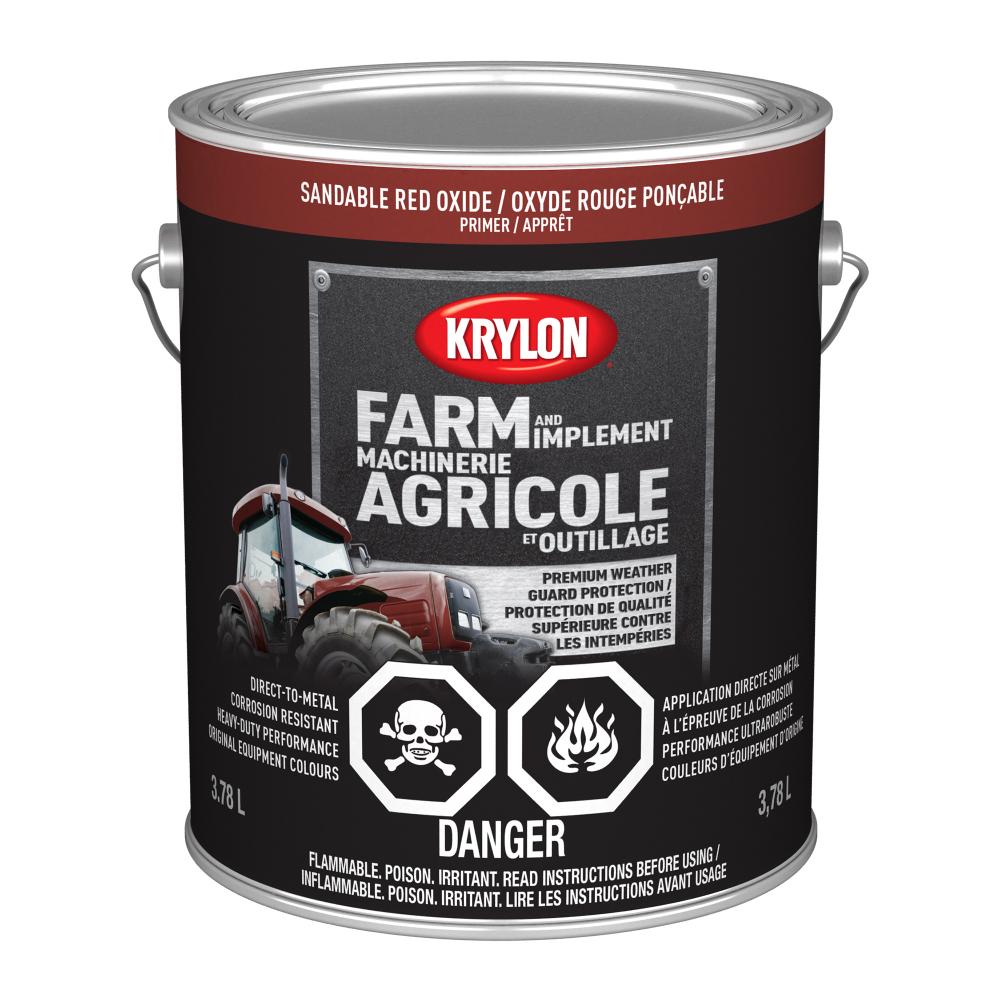 Krylon® Farm & Implement Paint Brush On, Red Oxide Sandable Primer, 3.78 L<span class=' ItemWarning' style='display:block;'>Item is usually in stock, but we&#39;ll be in touch if there&#39;s a problem<br /></span>