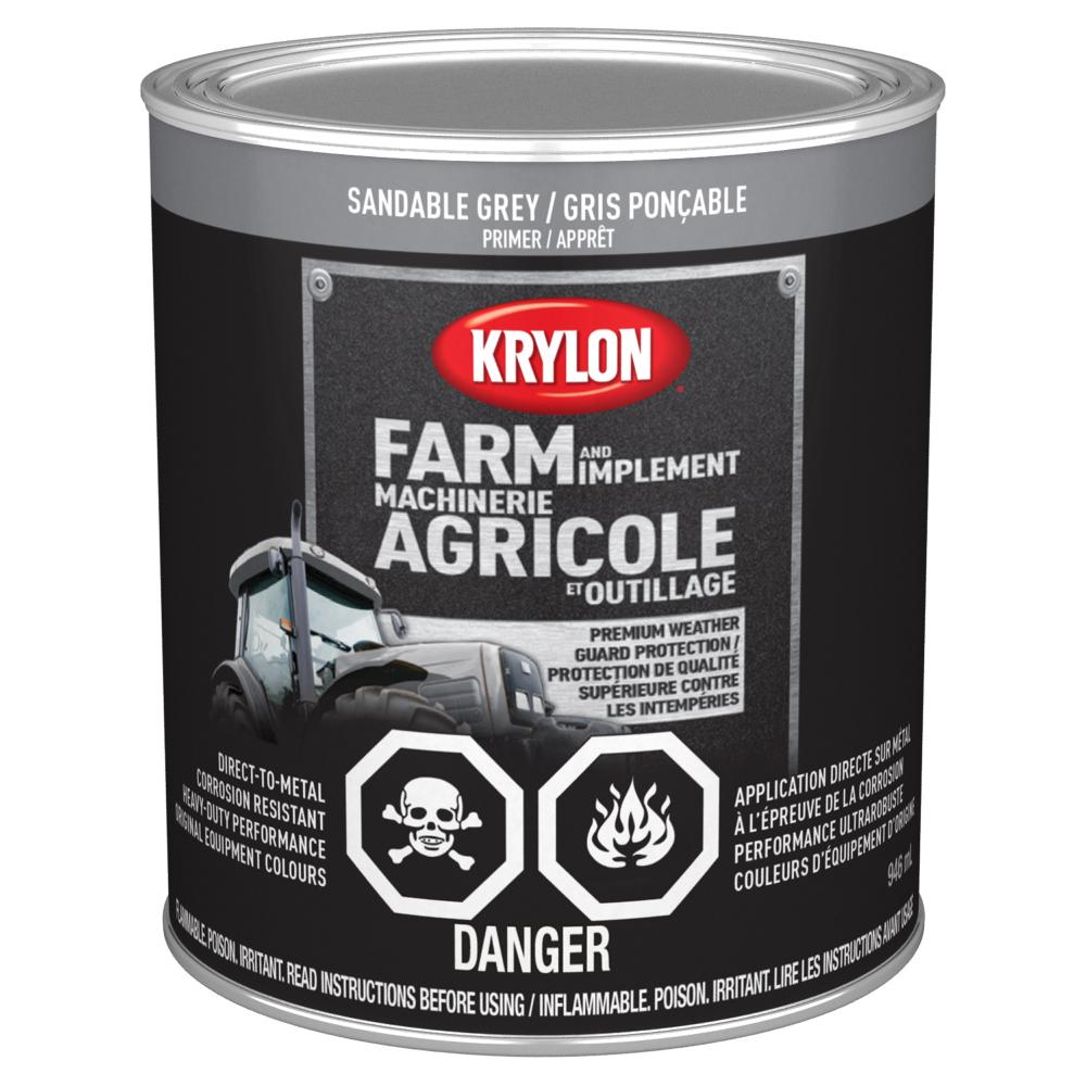 Krylon® Farm & Implement Brush On Primer, Sandable Gray, 946 mL<span class=' ItemWarning' style='display:block;'>Item is usually in stock, but we&#39;ll be in touch if there&#39;s a problem<br /></span>