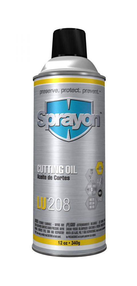 Sprayon LU208 Cutting Oil, 12 oz.<span class=' ItemWarning' style='display:block;'>Item is usually in stock, but we&#39;ll be in touch if there&#39;s a problem<br /></span>