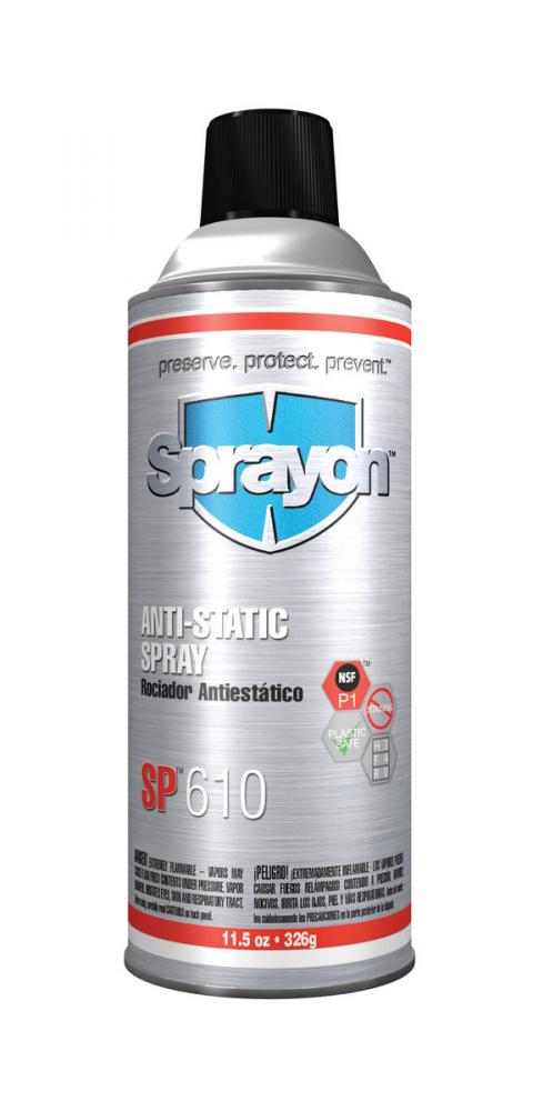 Sprayon SP610 Anti-Static Spray, 11.5 oz.<span class=' ItemWarning' style='display:block;'>Item is usually in stock, but we&#39;ll be in touch if there&#39;s a problem<br /></span>