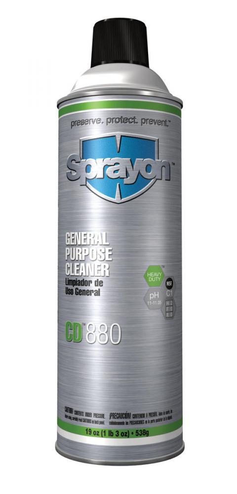 Sprayon CD880 General Purpose Cleaner, 19 oz.<span class=' ItemWarning' style='display:block;'>Item is usually in stock, but we&#39;ll be in touch if there&#39;s a problem<br /></span>