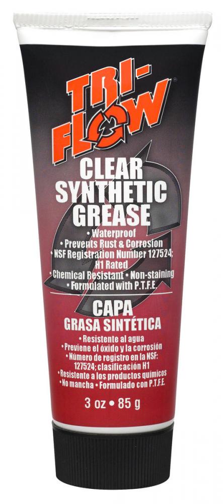 Tri-Flow Synthetic Grease, Clear, 3 oz.<span class=' ItemWarning' style='display:block;'>Item is usually in stock, but we&#39;ll be in touch if there&#39;s a problem<br /></span>