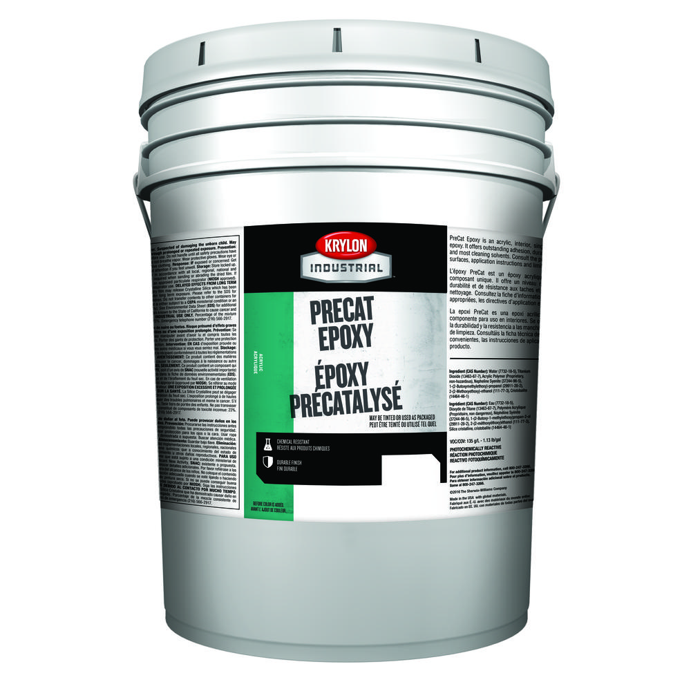 Krylon Industrial PreCat Epoxy, Semi Gloss, White Base, 5 Gallon<span class=' ItemWarning' style='display:block;'>Item is usually in stock, but we&#39;ll be in touch if there&#39;s a problem<br /></span>