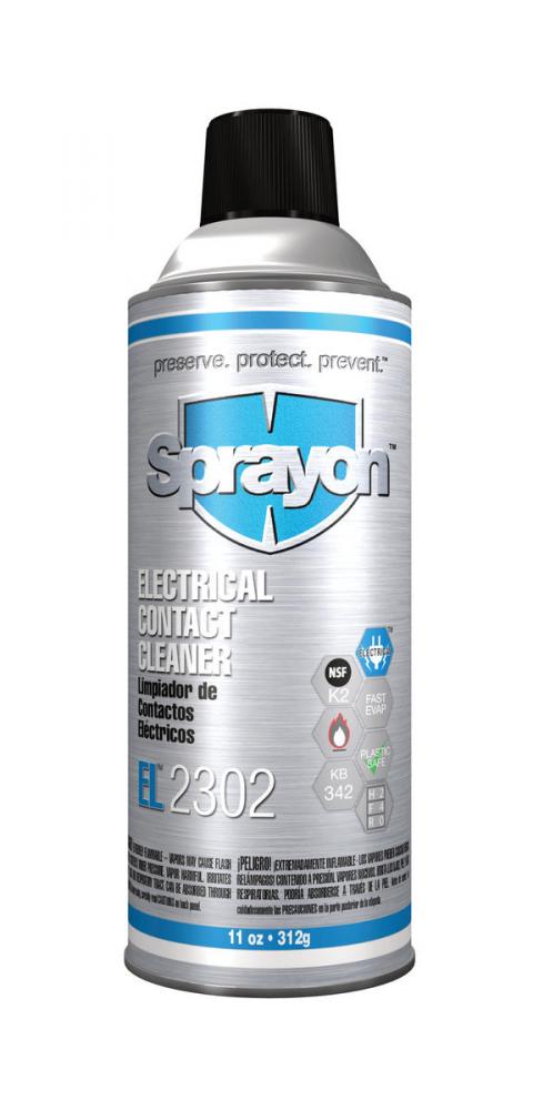 Sprayon EL2302 Electrical Contact Cleaner, 11 oz.<span class=' ItemWarning' style='display:block;'>Item is usually in stock, but we&#39;ll be in touch if there&#39;s a problem<br /></span>