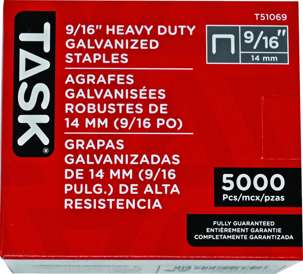 9/16&#34; (14mm) HD GALVANIZED STAPLES - 5000 PCS/COLOR BOX<span class=' ItemWarning' style='display:block;'>Item is usually in stock, but we&#39;ll be in touch if there&#39;s a problem<br /></span>