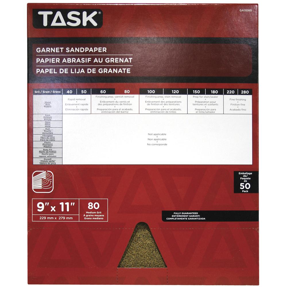 9&#34; x 11&#34; 80 Grit Medium Garnet Sandpaper - Bulk<span class=' ItemWarning' style='display:block;'>Item is usually in stock, but we&#39;ll be in touch if there&#39;s a problem<br /></span>