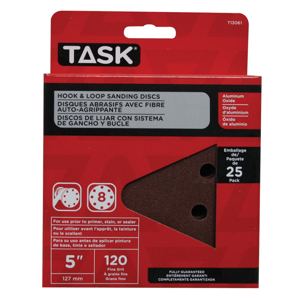 5&#34; 8 Hole 120 Grit Hook & Loop Sanding Discs - 25/pack<span class=' ItemWarning' style='display:block;'>Item is usually in stock, but we&#39;ll be in touch if there&#39;s a problem<br /></span>