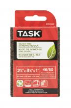 Task Tools SP63248 - SOLVENT FREE ECO 46/80 GRIT COURSE/ MEDIUM SANDING BLOCK - 1/PACK (REPLACES SP64258)