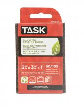 Task Tools SP63250 - SOLVENT FREE 60/100 GRIT MEDIUM/FINE SANDING BLOCK -1/PACK (REPLACES SP64260)