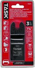 Task Tools T18711 - 1-3/8" BI-METAL WOOD& METAL FLUSH CUT OSCILLATING TOOL BLADE - 3/PACK