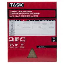 Task Tools PAO15060 - 9" x 11" 60 Grit Medium Premium Aluminum Oxide Sandpaper - Bulk