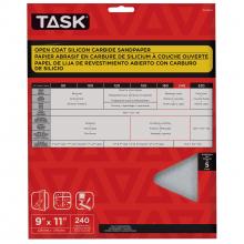 Task Tools PZ53220 - 9" x 11" 220 Grit Very Fine Drywall Sandpaper - 5/pack