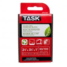 Task Tools SP64260B - Solvent Free Eco 60 / 100 Grit Medium / Fine Sanding Block - Bulk