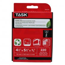 Task Tools SP64282 - Solvent Free Eco 220 Grit Very Fine Super Contour Sanding Pad - 2/pack