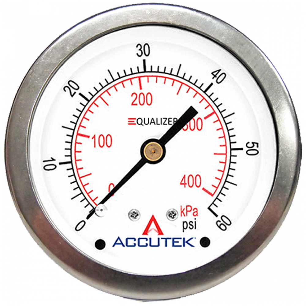 1/4 NPT BRASS BACK MOUNT STAINLESS STEEL EQUALIZER GAUGE<span class=' ItemWarning' style='display:block;'>Item is usually in stock, but we&#39;ll be in touch if there&#39;s a problem<br /></span>