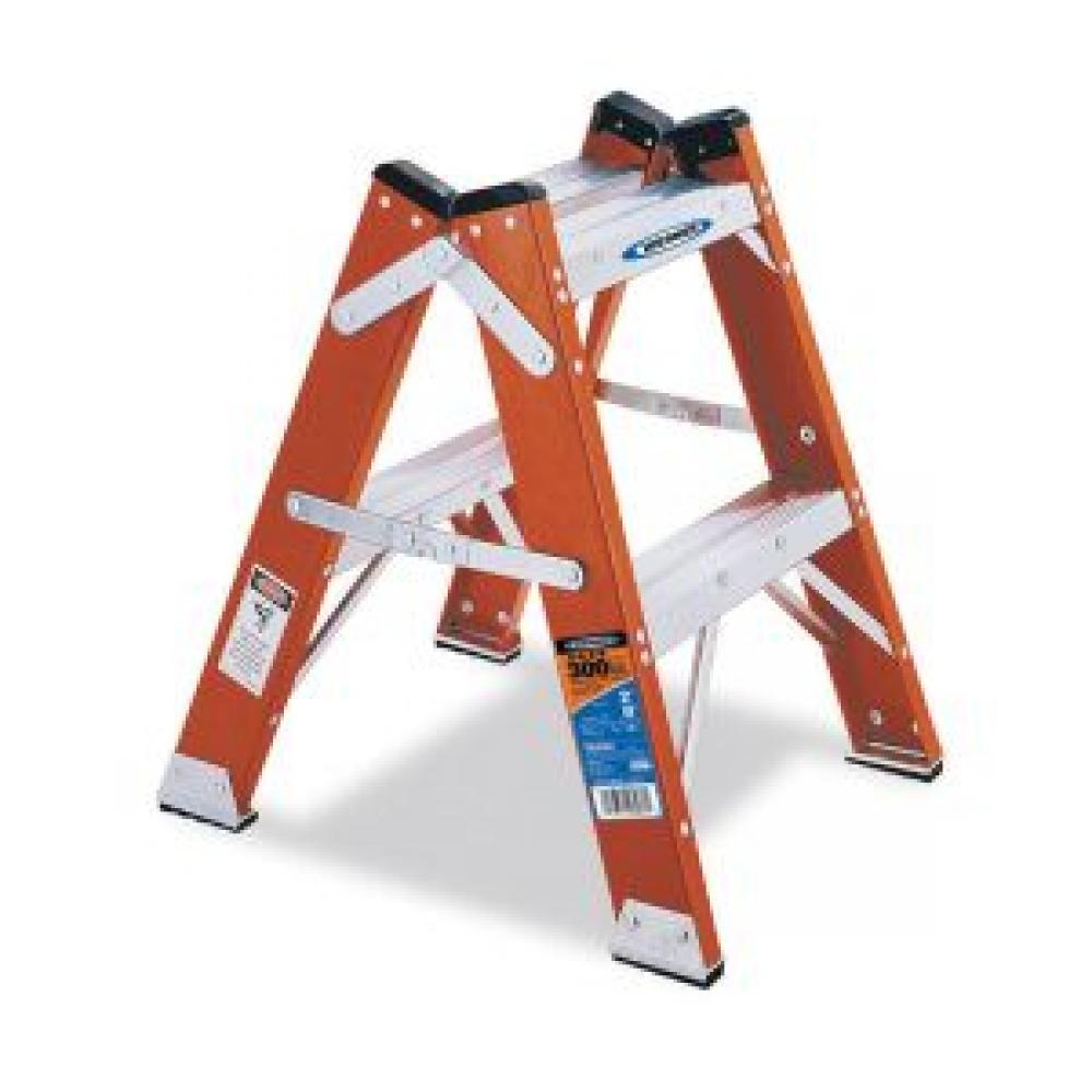 T6202 2ft Type IA Fiberglass Twin Step Stool<span class=' ItemWarning' style='display:block;'>Item is usually in stock, but we&#39;ll be in touch if there&#39;s a problem<br /></span>