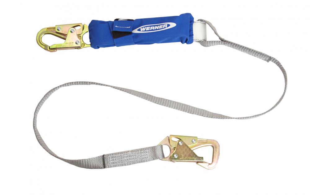 C311701 6ft DeCoil Tie-Back Single Leg Lanyard (DCELL Shock Pack, Tie-Back Hook,<span class=' ItemWarning' style='display:block;'>Item is usually in stock, but we&#39;ll be in touch if there&#39;s a problem<br /></span>