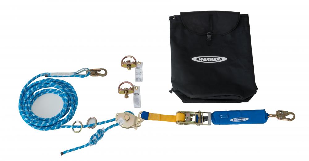 L122100 100ft 2-Man Rope Horizontal Lifeline System, D-Bolt Anchor, Ratchet Tens<span class=' ItemWarning' style='display:block;'>Item is usually in stock, but we&#39;ll be in touch if there&#39;s a problem<br /></span>