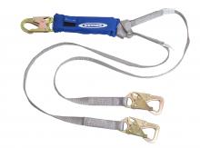 Werner Fall Protection C411701 - C411701 6ft DeCoil Tie-Back Twinleg Lanyard (DCELL Shock Pack, Tie-Back Hook, We