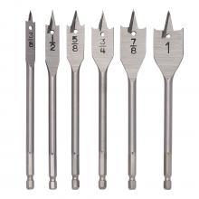 Fuller Tool 810-9100 - Spade Wood Drill Bit Set (6-Pc.)