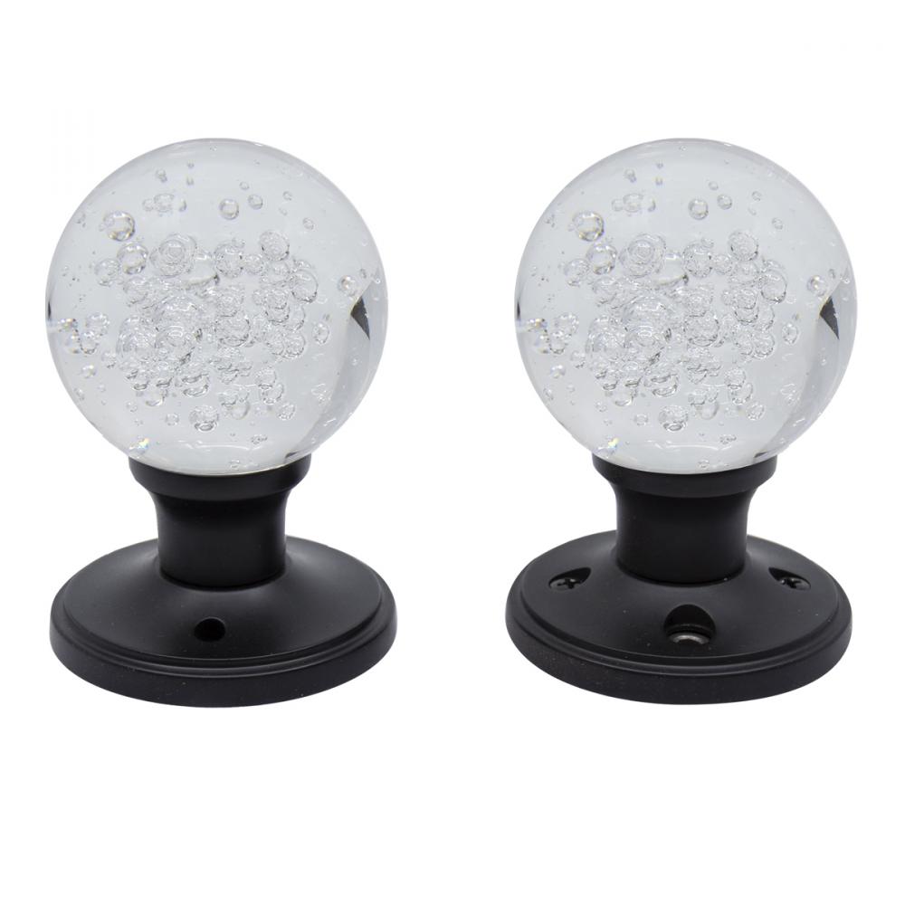 Door Knob Crystal Bubble Privacy Black<span class=' ItemWarning' style='display:block;'>Item is usually in stock, but we&#39;ll be in touch if there&#39;s a problem<br /></span>