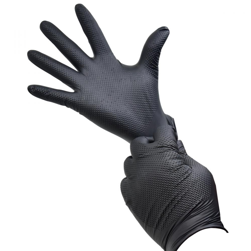 50PK Nitrile Gloves 8 Mil Black (M) Diamond Grip Latex Free Disposable<span class=' ItemWarning' style='display:block;'>Item is usually in stock, but we&#39;ll be in touch if there&#39;s a problem<br /></span>