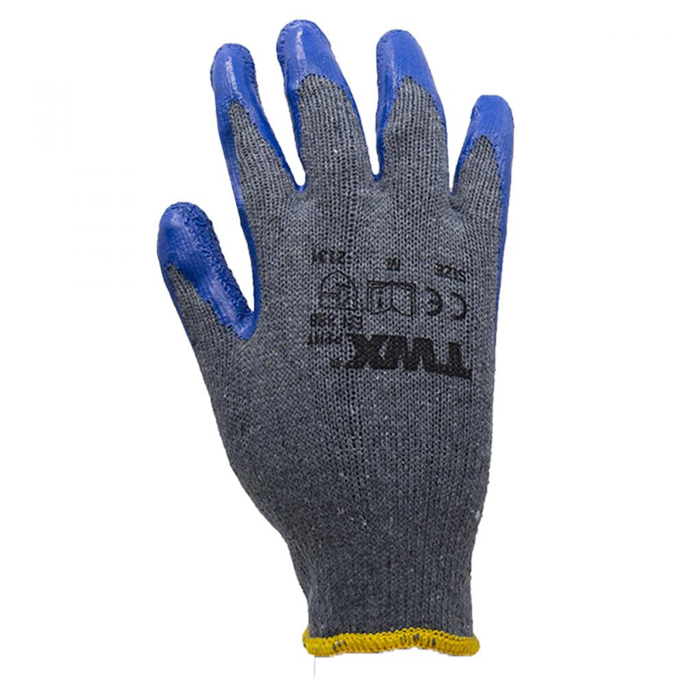 1dz. Knitted Cotton Gloves Gray With Crinkle Latex Palm Blue (M)<span class=' ItemWarning' style='display:block;'>Item is usually in stock, but we&#39;ll be in touch if there&#39;s a problem<br /></span>