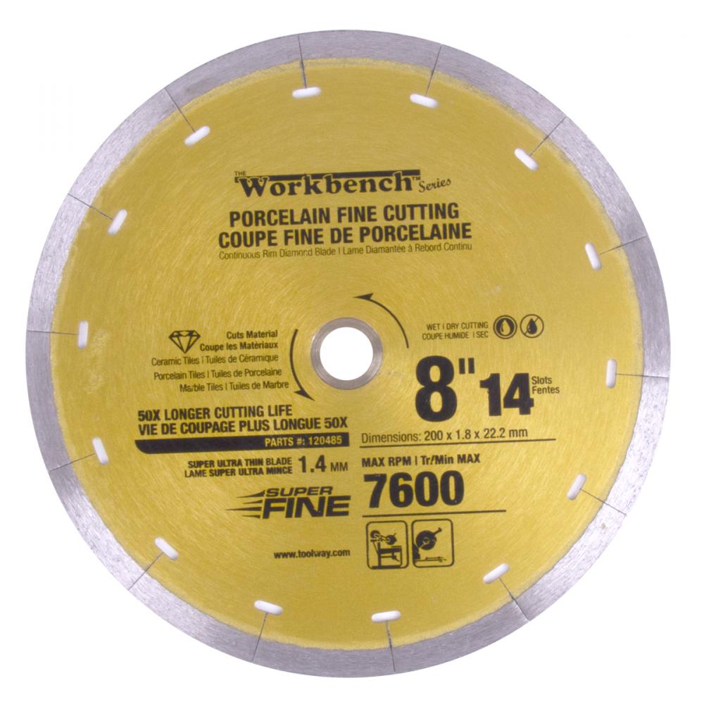 Diamond Saw Blade 8in 200mm x 8mm Super Thin With 14 Slots<span class=' ItemWarning' style='display:block;'>Item is usually in stock, but we&#39;ll be in touch if there&#39;s a problem<br /></span>