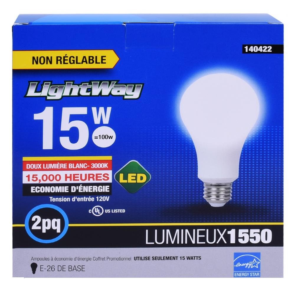 2PK Bulbs A19 LED Non-Dimmable 14W Soft White<span class=' ItemWarning' style='display:block;'>Item is usually in stock, but we&#39;ll be in touch if there&#39;s a problem<br /></span>