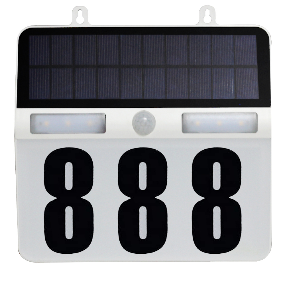 LED Solar Home Number Sign With Sensor & Flood Lights<span class=' ItemWarning' style='display:block;'>Item is usually in stock, but we&#39;ll be in touch if there&#39;s a problem<br /></span>