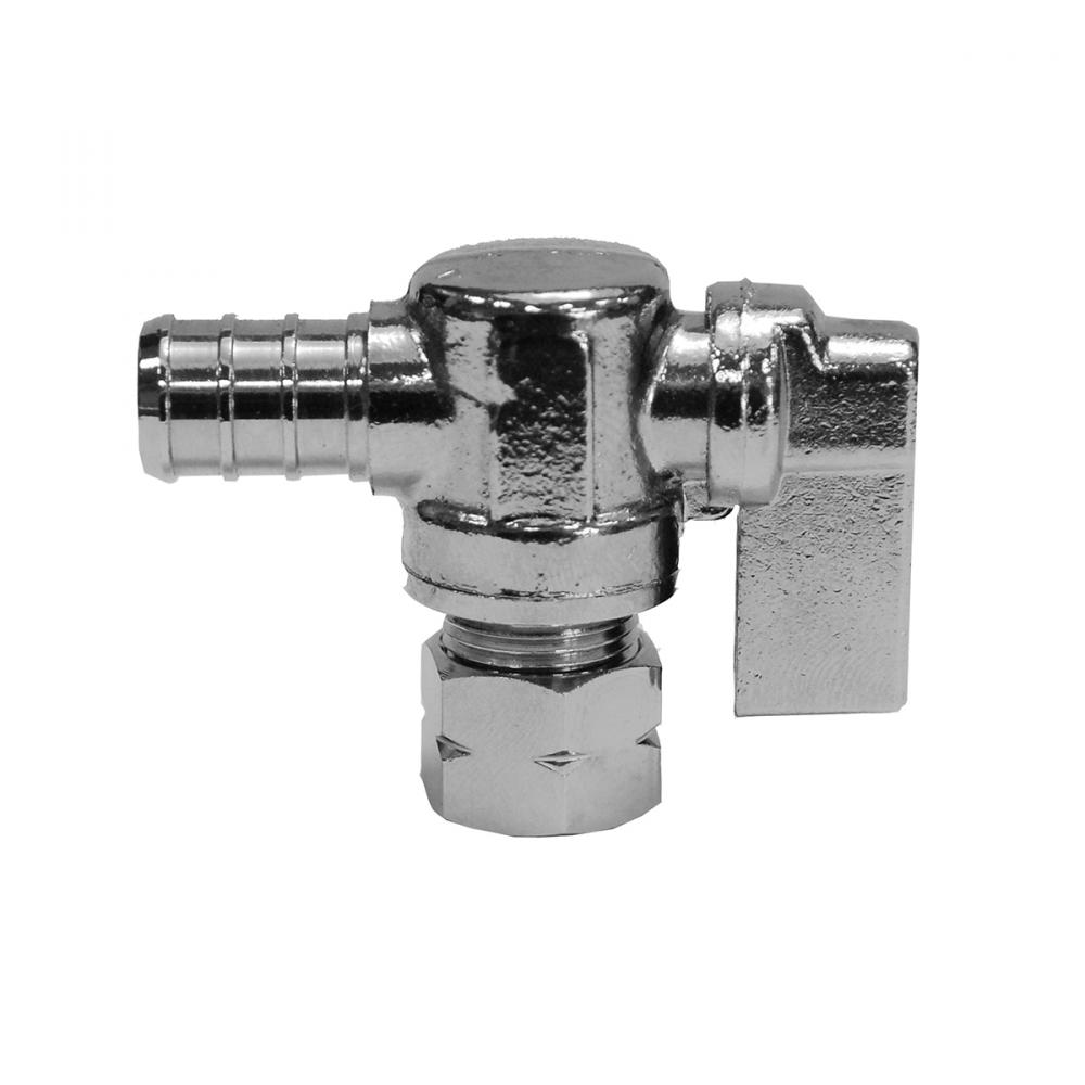 Pex Quarter Turn Angle Stop Valve ½in pex x 3/8in od<span class=' ItemWarning' style='display:block;'>Item is usually in stock, but we&#39;ll be in touch if there&#39;s a problem<br /></span>