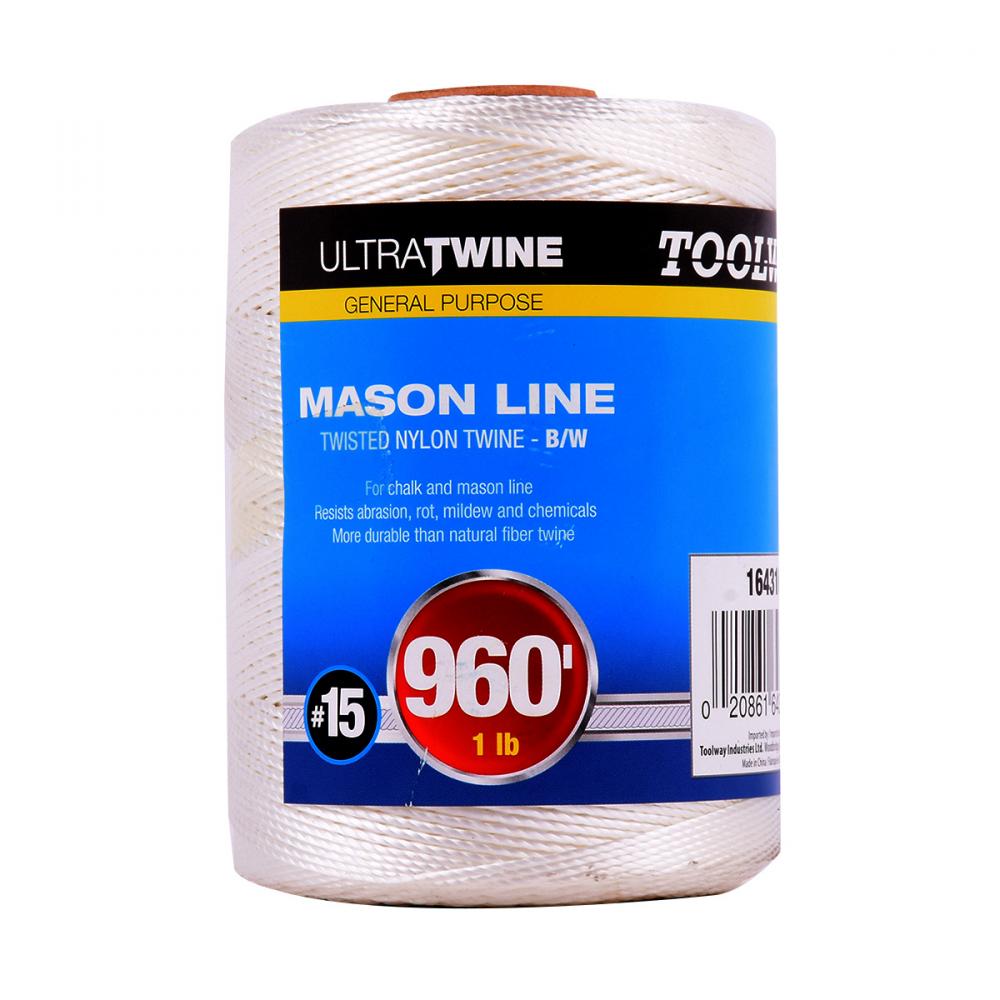 Twisted Nylon Twine #15 1lb 960ft White<span class=' ItemWarning' style='display:block;'>Item is usually in stock, but we&#39;ll be in touch if there&#39;s a problem<br /></span>