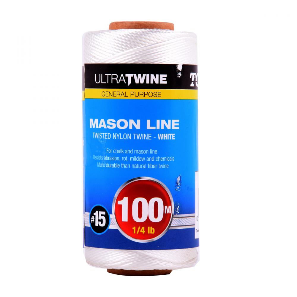 Braided Nylon Mason Line #18 1/4lb 100m/328ft White<span class=' ItemWarning' style='display:block;'>Item is usually in stock, but we&#39;ll be in touch if there&#39;s a problem<br /></span>