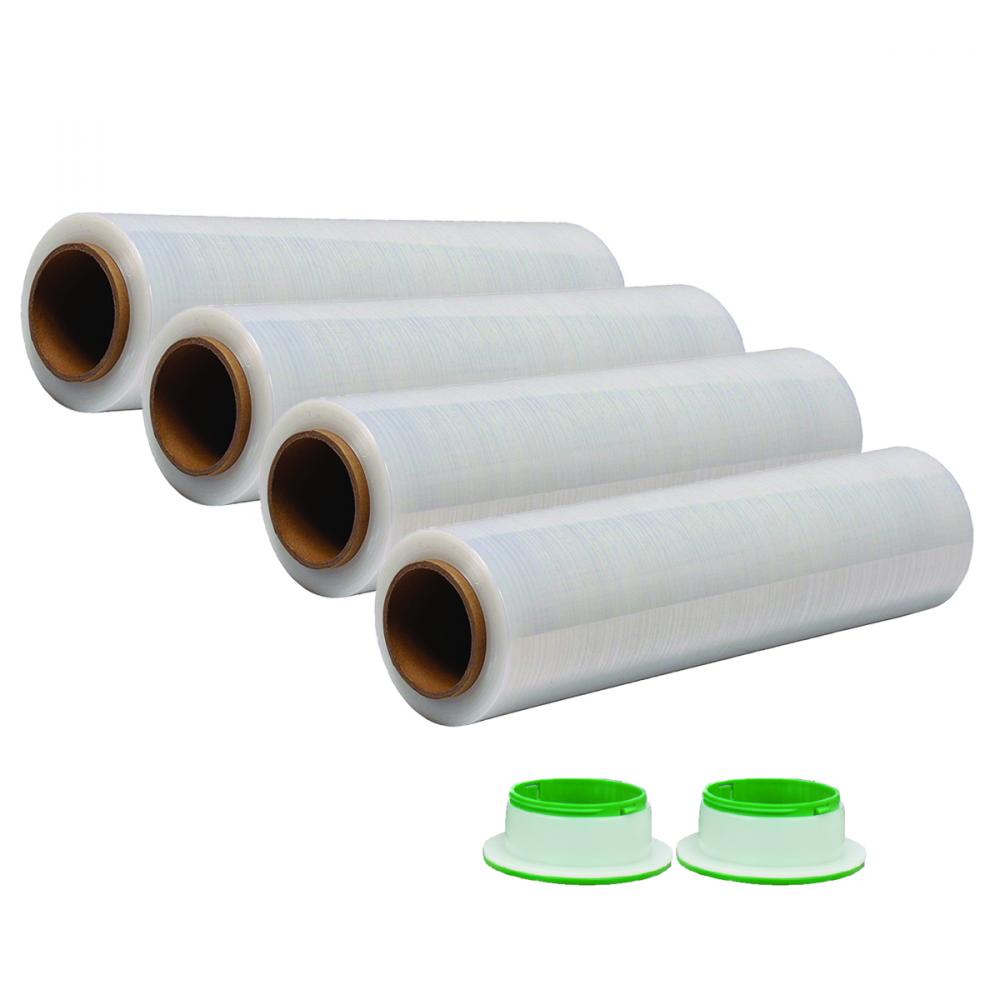 Stretch Wrap Clear (Hand) 14inx1500&#39; Bonus 1 pair handle<span class=' ItemWarning' style='display:block;'>Item is usually in stock, but we&#39;ll be in touch if there&#39;s a problem<br /></span>