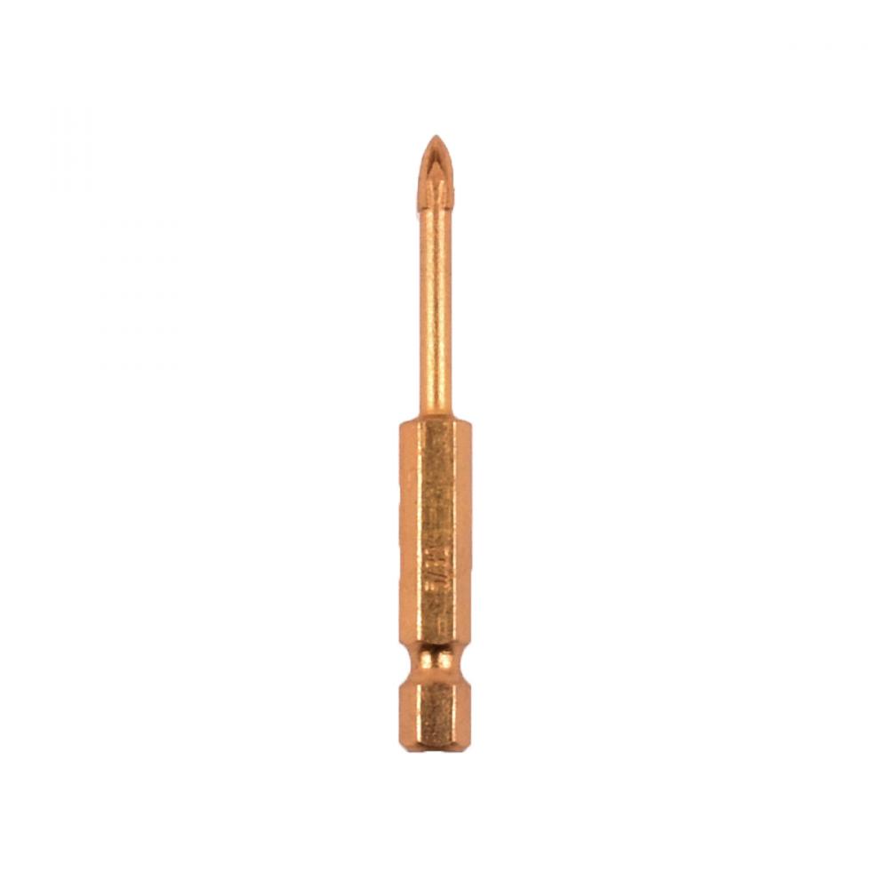 Drill Bit Glass & Tile Cross 5/32in x 65mm Carbide Tip ¼in Shank<span class=' ItemWarning' style='display:block;'>Item is usually in stock, but we&#39;ll be in touch if there&#39;s a problem<br /></span>