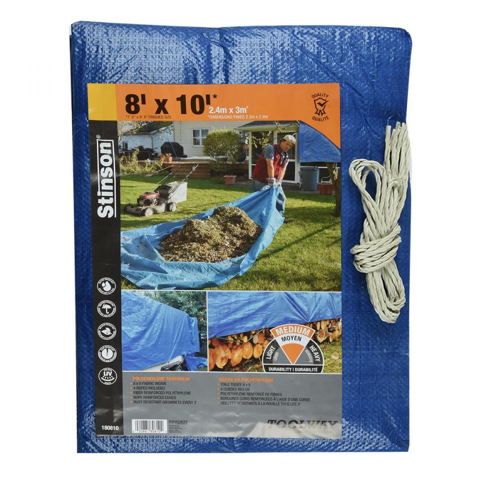 Tarpaulin 8ft x 10ft Blue<span class=' ItemWarning' style='display:block;'>Item is usually in stock, but we&#39;ll be in touch if there&#39;s a problem<br /></span>