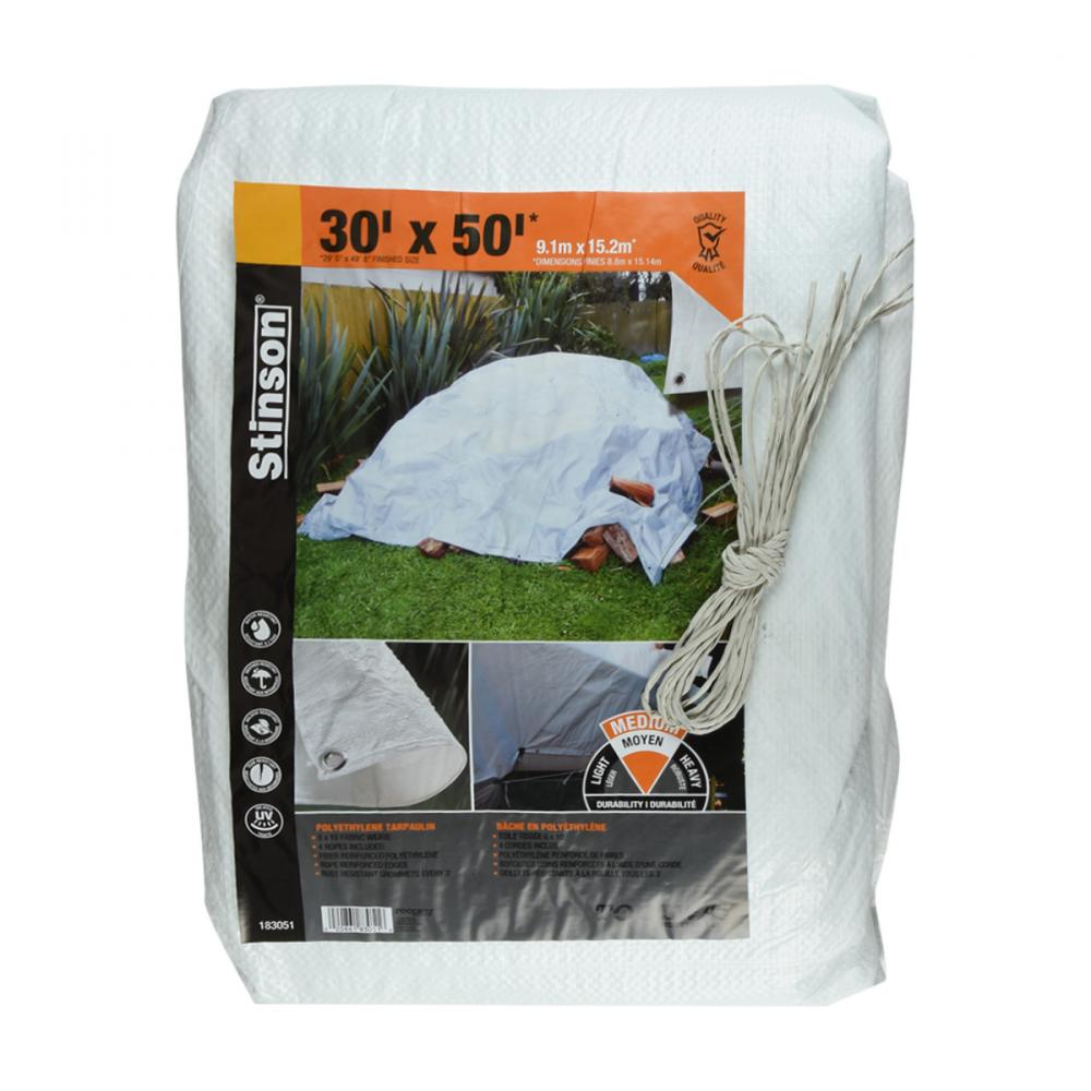 Tarpaulin 30ft x 50ft Milky White<span class=' ItemWarning' style='display:block;'>Item is usually in stock, but we&#39;ll be in touch if there&#39;s a problem<br /></span>