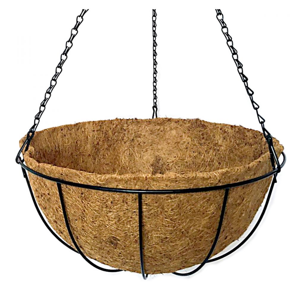 Hanging Wire Basket With Coco Liner 18in (46cm)<span class=' ItemWarning' style='display:block;'>Item is usually in stock, but we&#39;ll be in touch if there&#39;s a problem<br /></span>