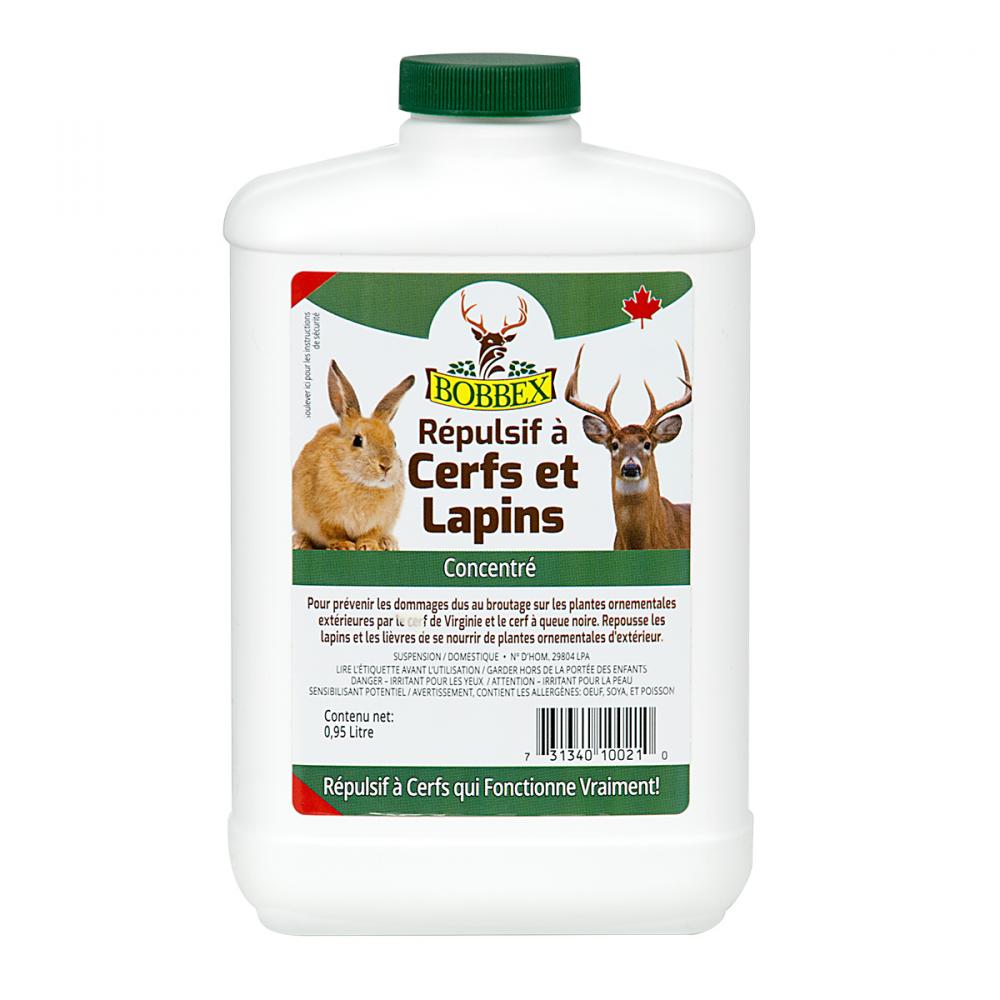 Bobbex Natural Deer & Rabbit Repellent Concentrate 0.95L<span class=' ItemWarning' style='display:block;'>Item is usually in stock, but we&#39;ll be in touch if there&#39;s a problem<br /></span>