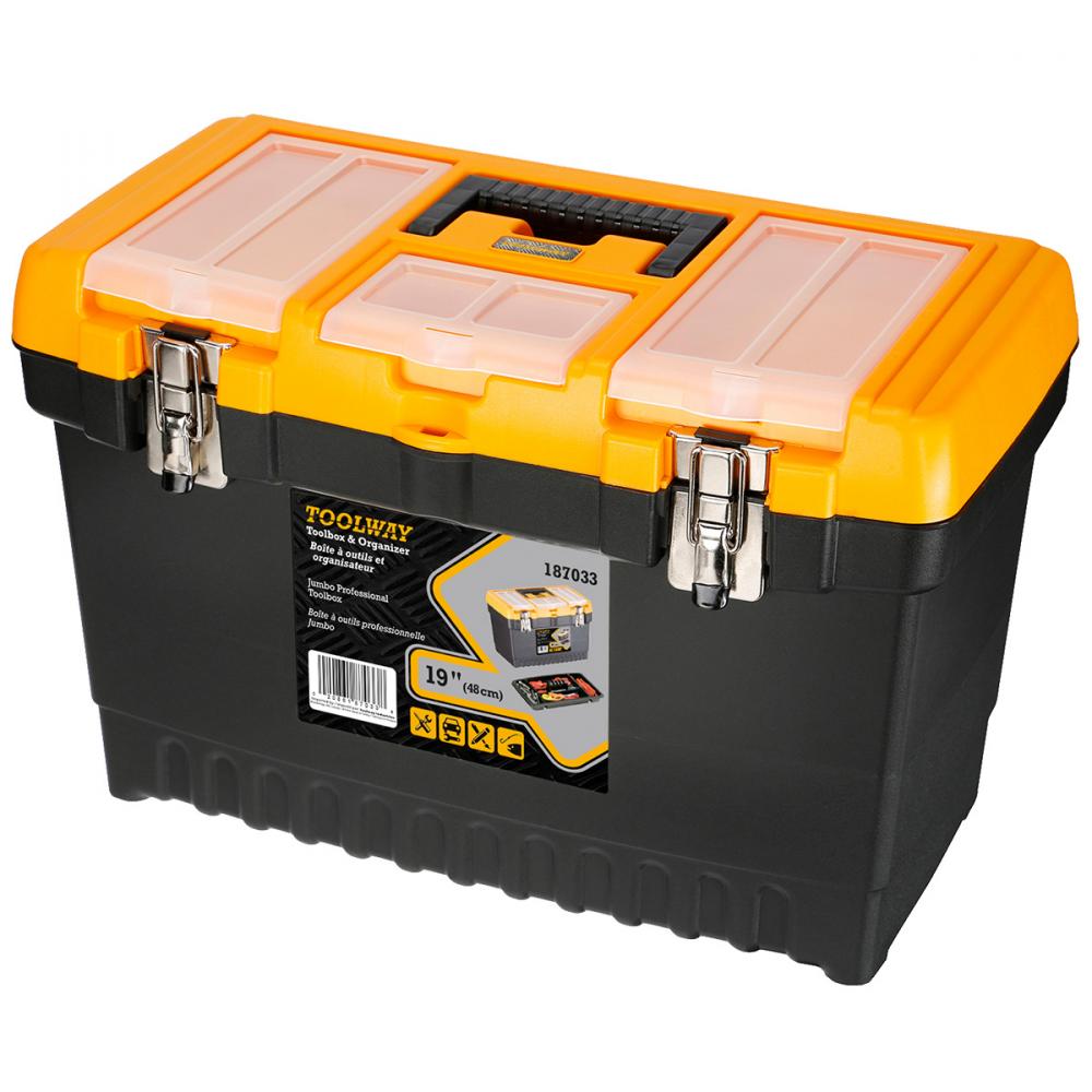 Jumbo Pro Toolbox With Lid 19in<span class=' ItemWarning' style='display:block;'>Item is usually in stock, but we&#39;ll be in touch if there&#39;s a problem<br /></span>