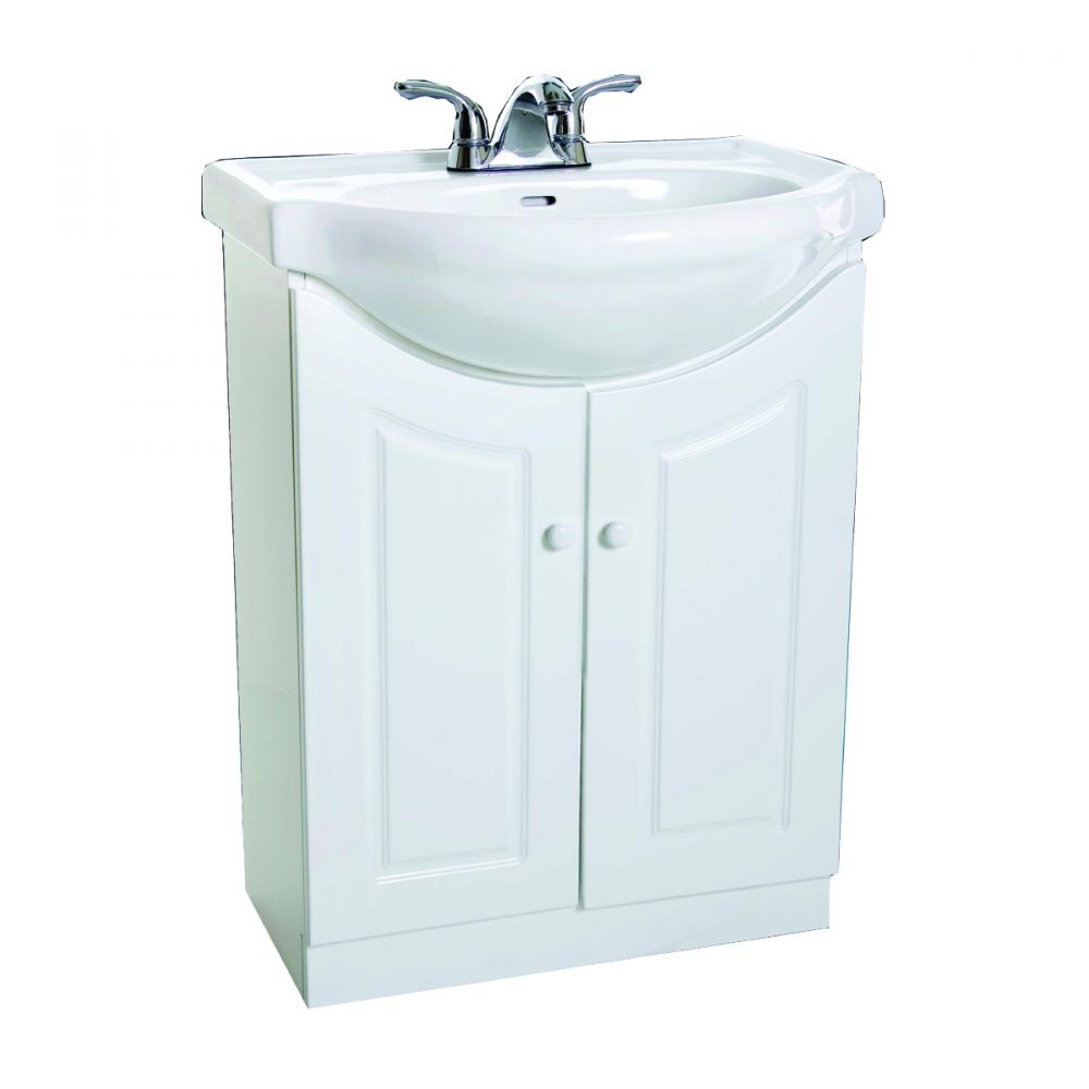 Vanity with White Ceramic Top 2-Door 24x19x33.5&#34;  White<span class=' ItemWarning' style='display:block;'>Item is usually in stock, but we&#39;ll be in touch if there&#39;s a problem<br /></span>