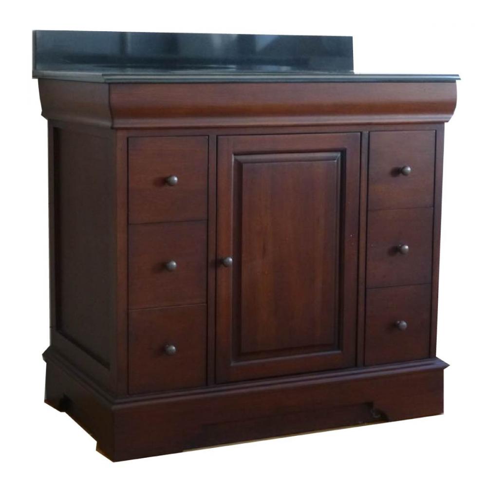 Vanity with Granite Top 1-Door/6-Drawers 36x22x38&#34; Beige<span class=' ItemWarning' style='display:block;'>Item is usually in stock, but we&#39;ll be in touch if there&#39;s a problem<br /></span>